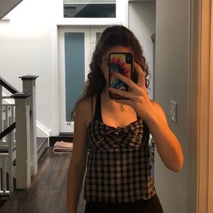 Black and white crop top